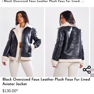 Pretty little thing oversized aviator jacket